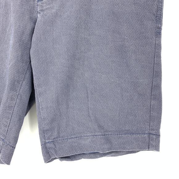 Brax Belleville Chino Short Mens Size 32 Cotton Blue Micro Diamond Print Stretch - Picture 4 of 7